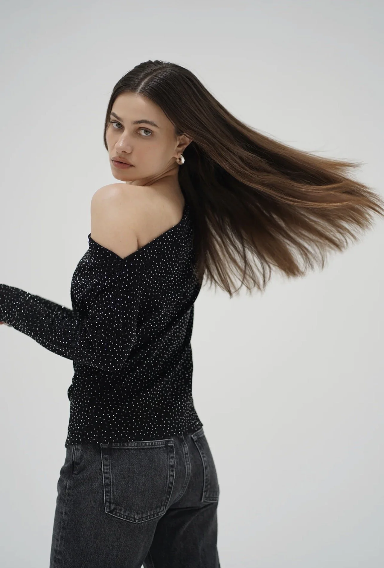 LNA Odette Studded Top