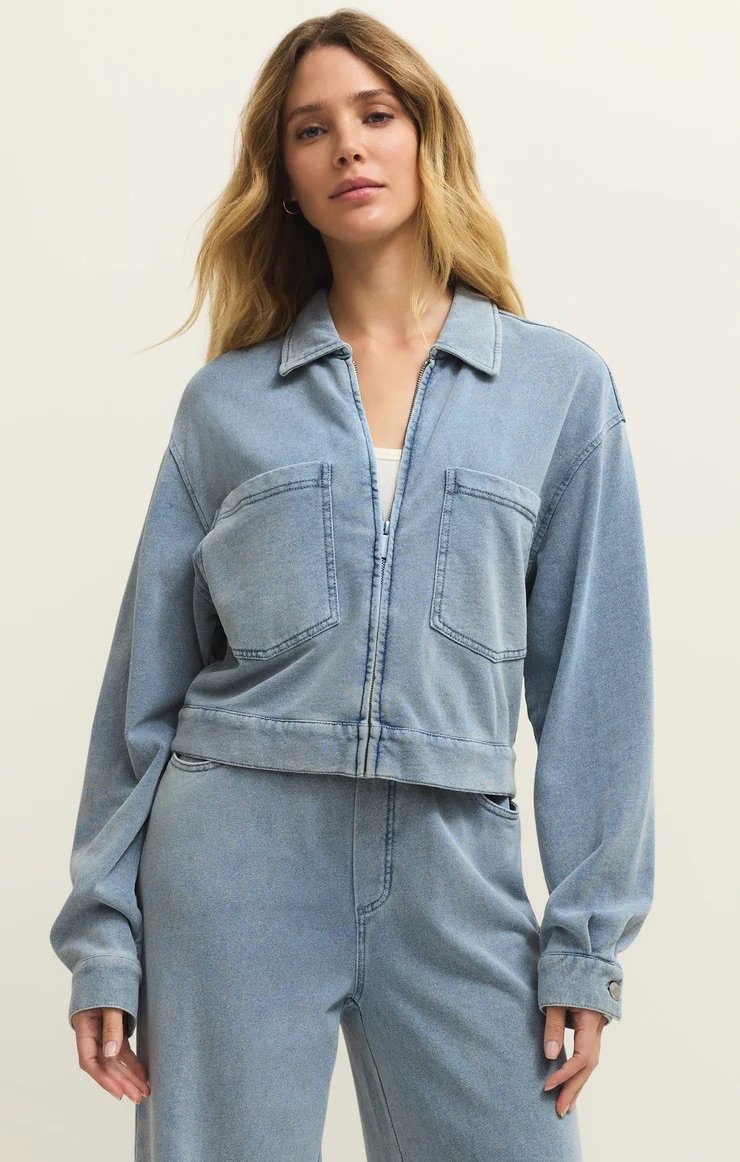 Z Supply Heritage Knit Denim Jacket