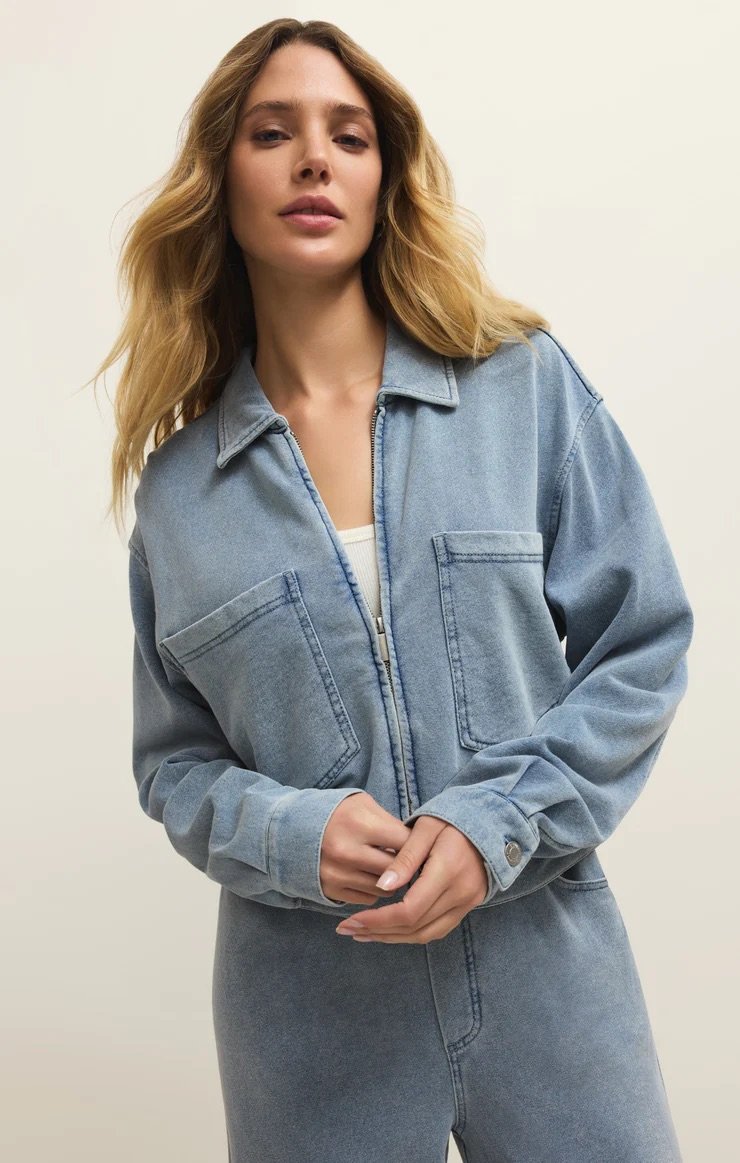 Z Supply Heritage Knit Denim Jacket