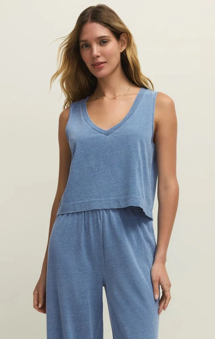 Z Supply Sloane V-Neck Denim Tank