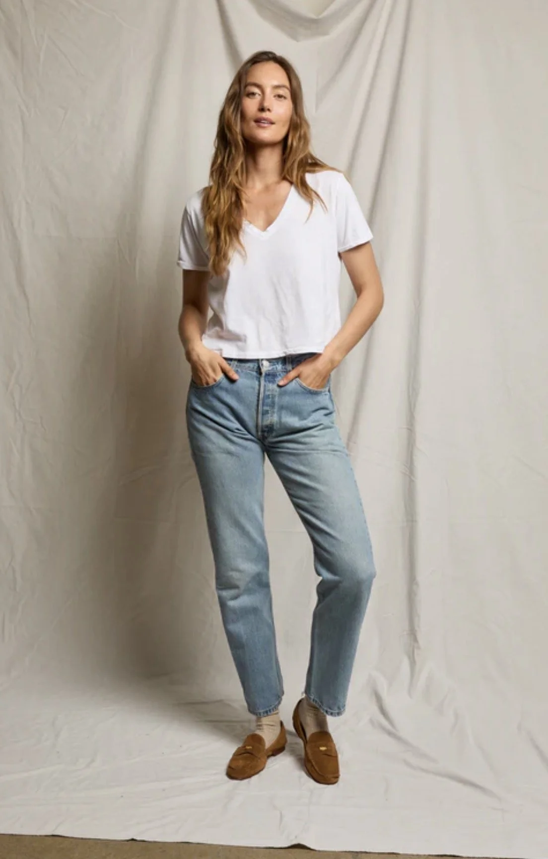 Perfect White Tee Beckett V-Neck Tee