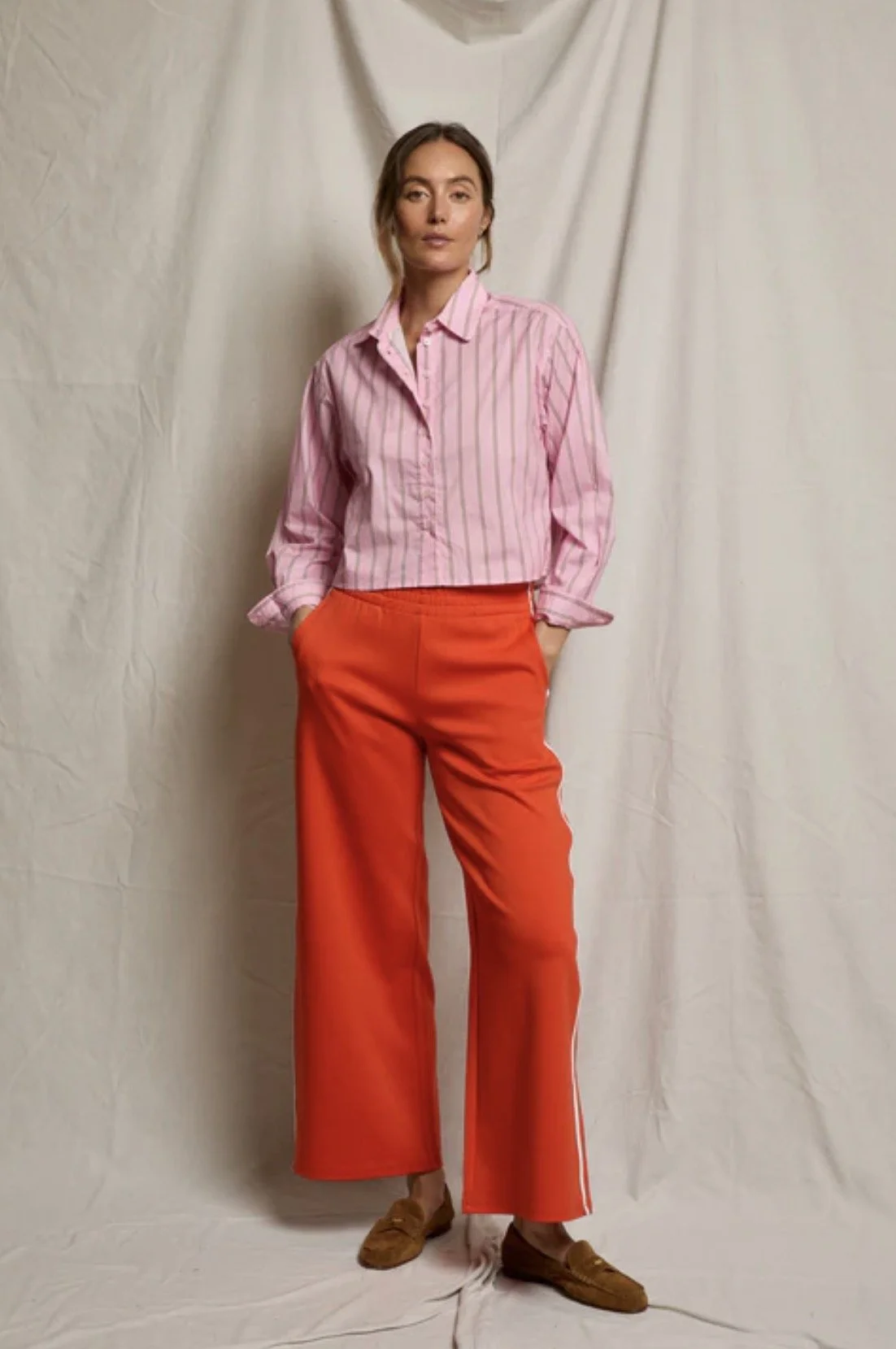 Perfect White Tee Naomi Button Up