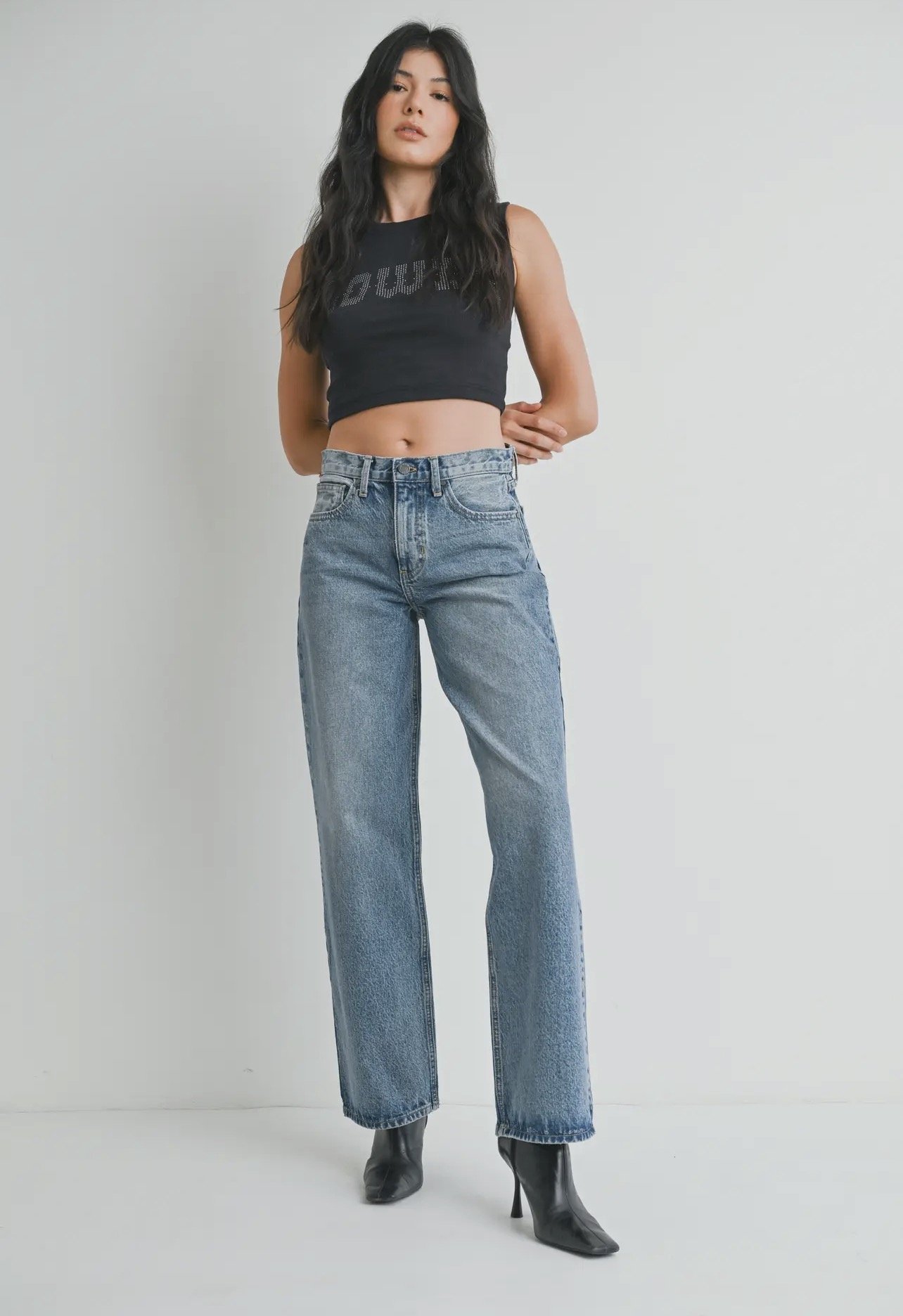 JBD Spencer Mid Rise Relaxed Straight