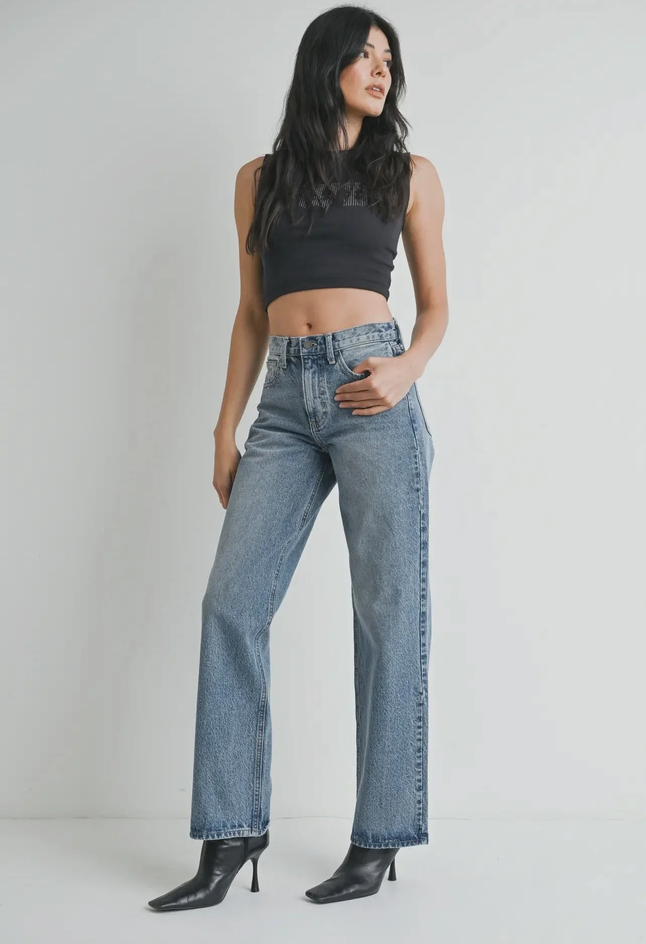 JBD Spencer Mid Rise Relaxed Straight