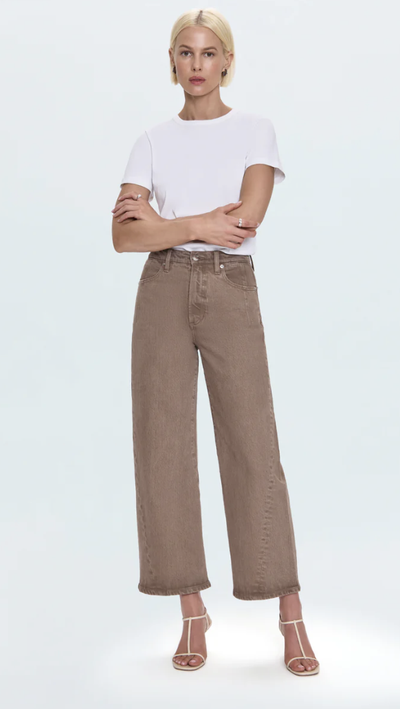 Pistola Kyra Ankle High Rise Bowed Wide Leg