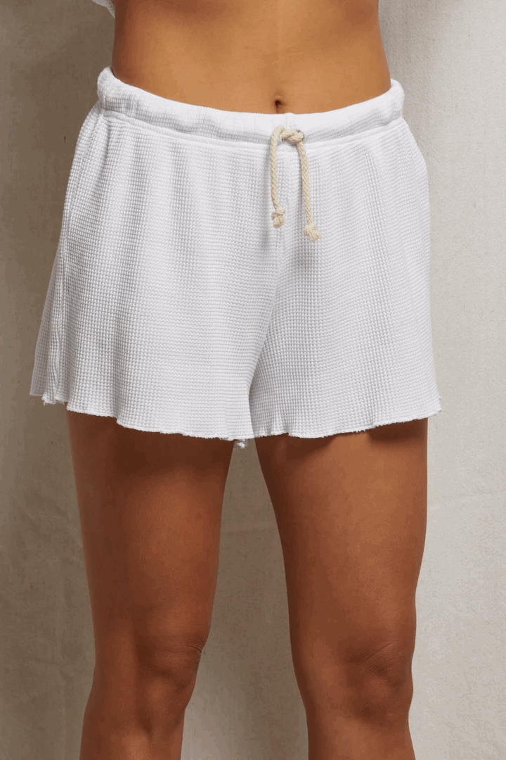 Perfect White Tee Romy Waffle Short