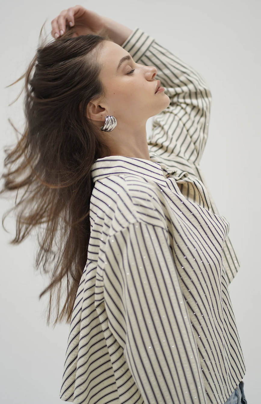 LNA Valyria Rhinstone Blouse