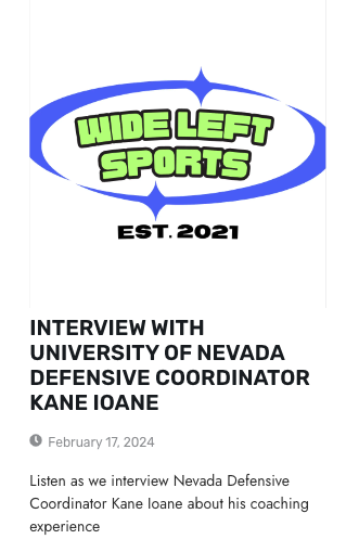 Day of Event Podcast Interview w/Kane Ioane (WideLeftSports) 