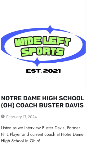 Day of Event Podcast Interview w/Buster Davis (WideLeftSports) 