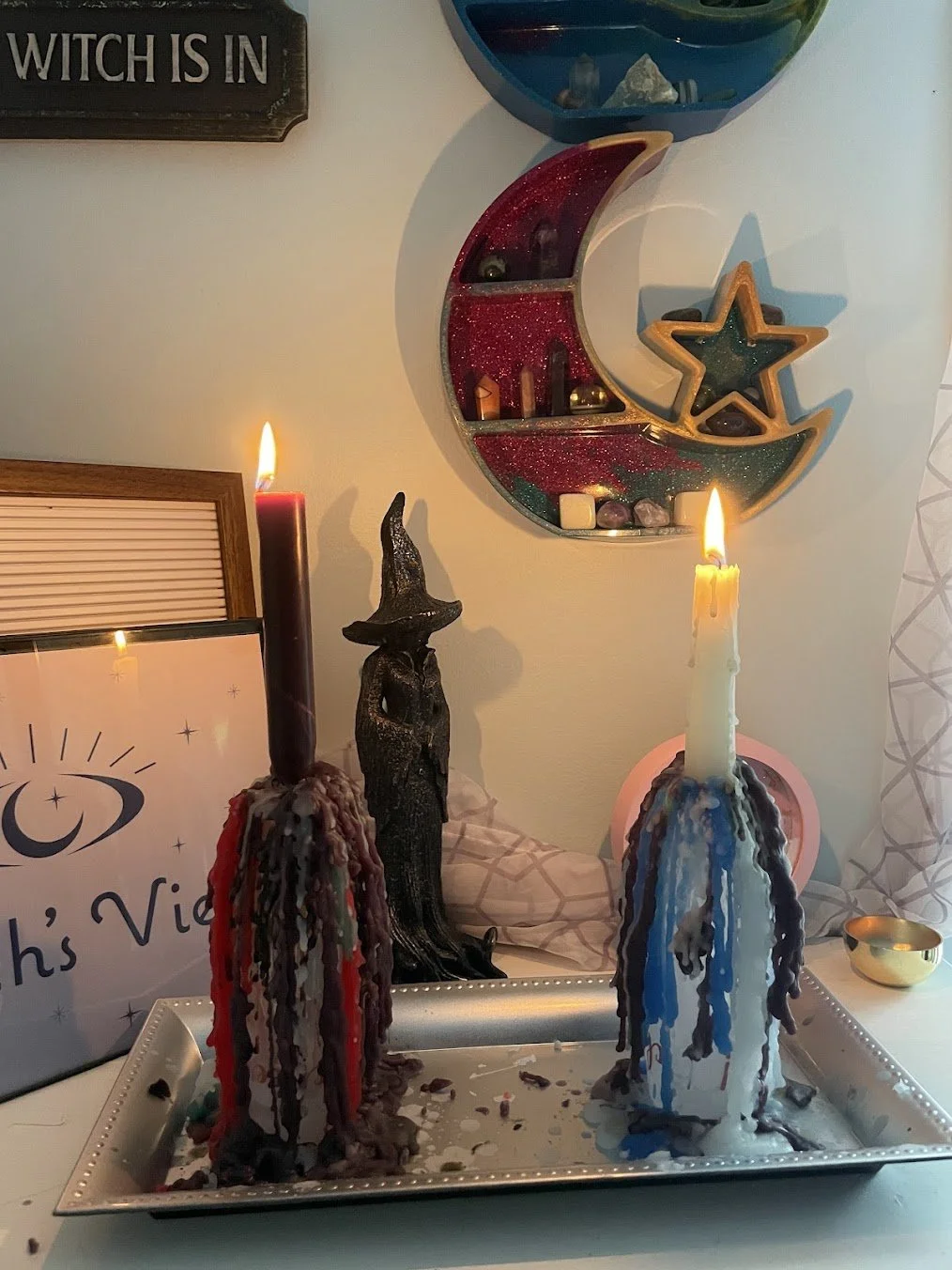 Crescent Moon Shelf- Crystal Display Shelf