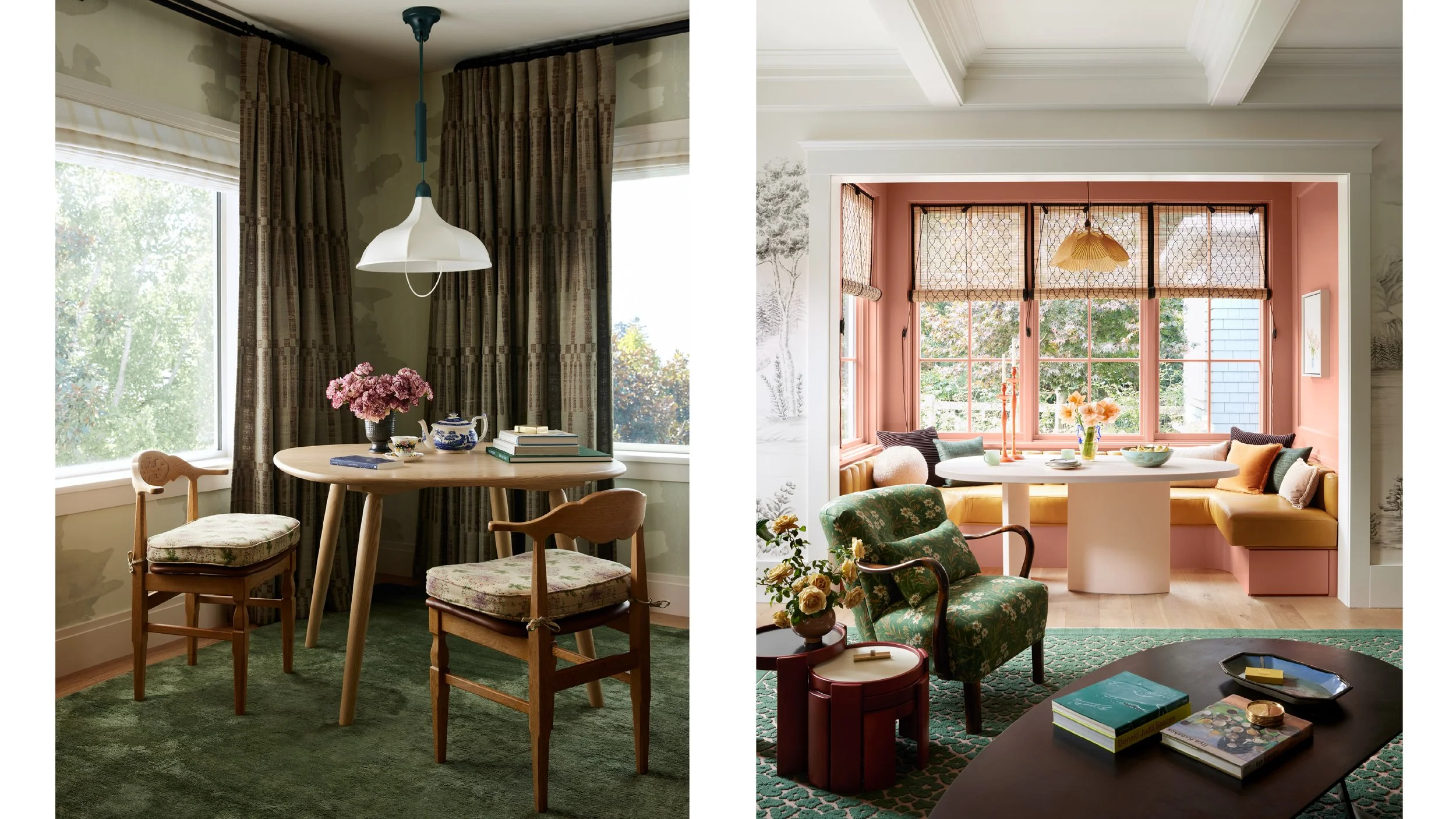 Designer: Redmond Aldrich Design | Photographer: Laura Resen | Stylist: Yedda Morrison Left Image Press: Architectural Digest Right Image Press: Domino