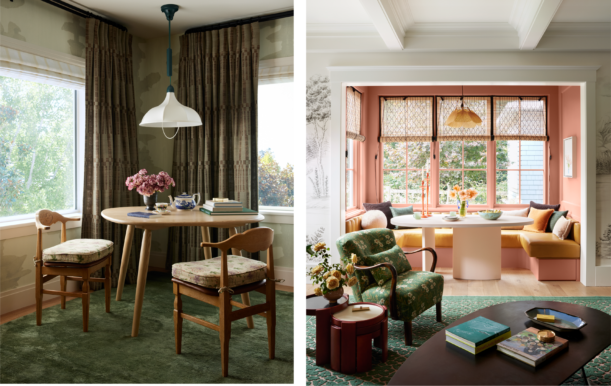 Designer: Redmond Aldrich Design | Photographer: Laura Resen | Stylist: Yedda Morrison Left Image Press: Architectural Digest Right Image Press: Domino