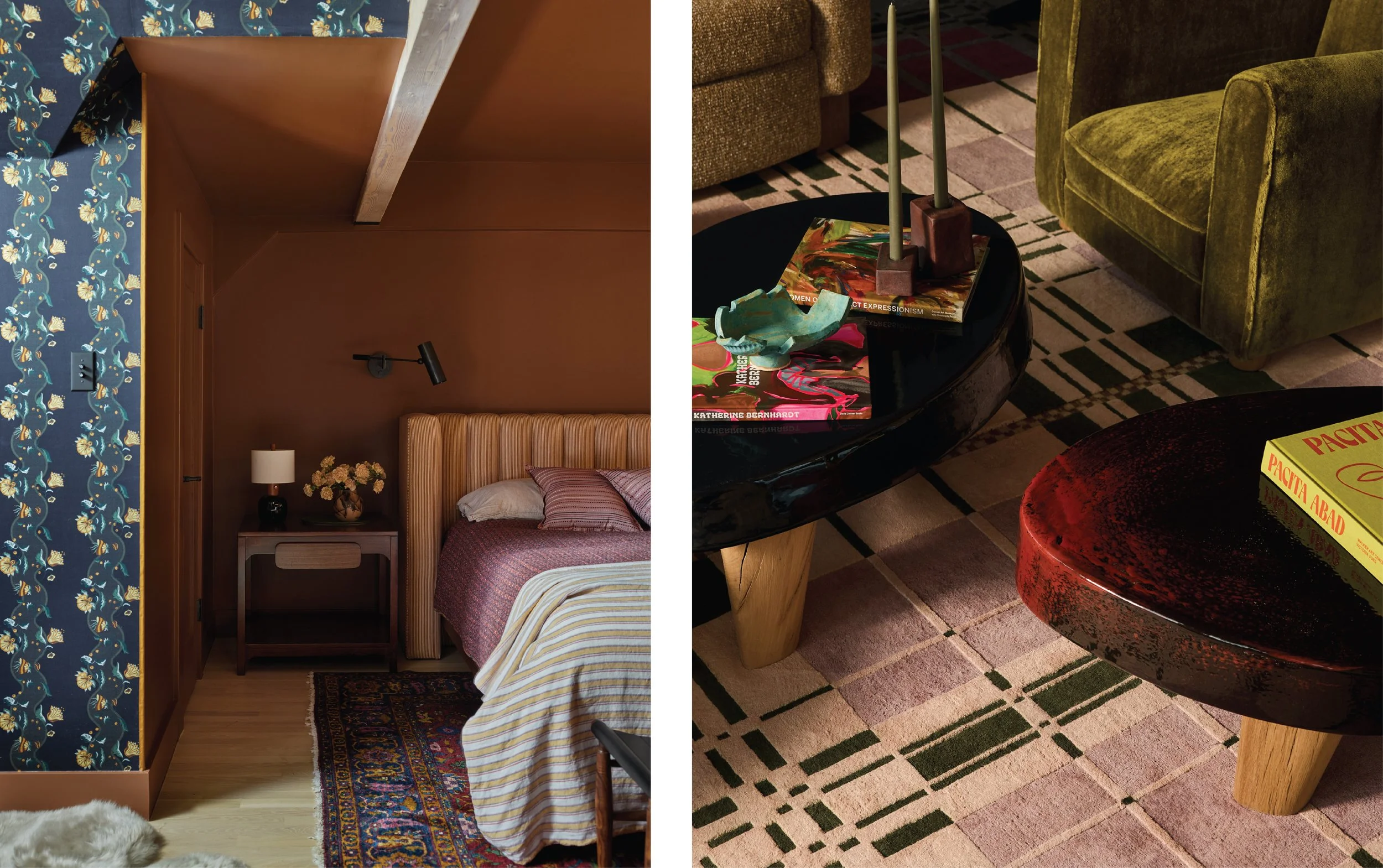 Left Image: Designer: Redmond Aldrich Design | Photographer: Laure Joliet | Stylist: Yedda Morrison | Press: Wall Street Journal Right Image: Designer: SVK Interior Design | Photographer: Malissa Mabey | Stylist: Yedda Morrison | Press: Vogue Au