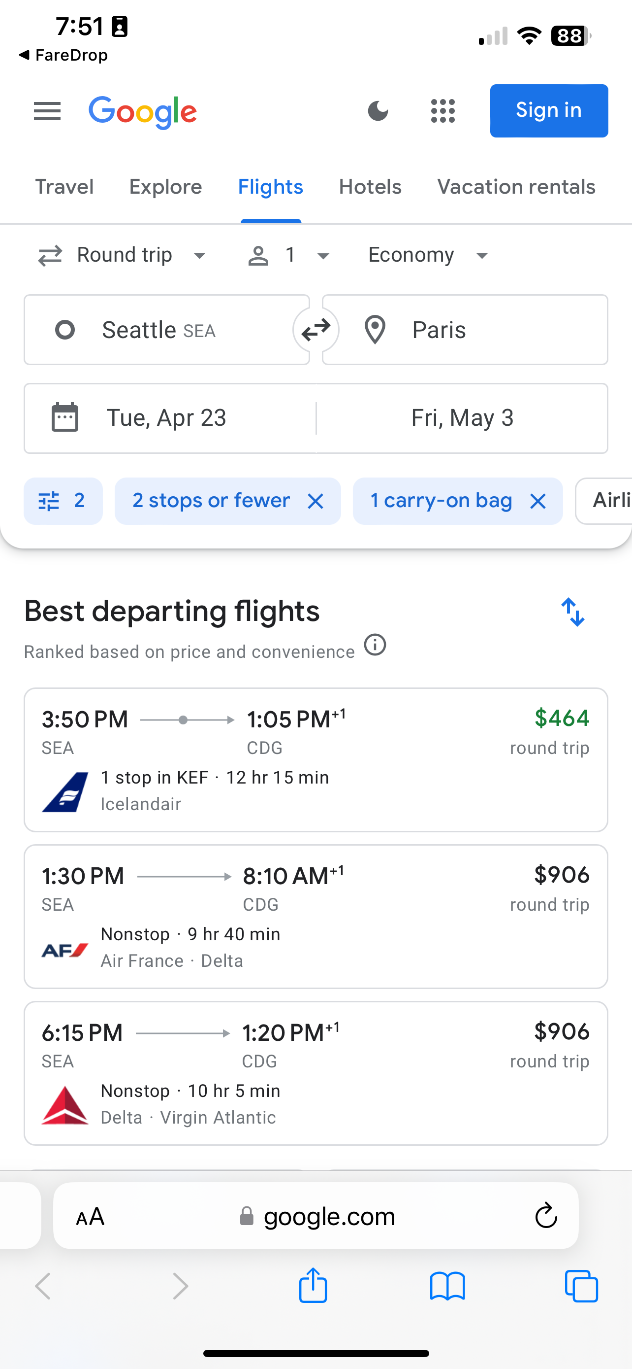 best flight deals