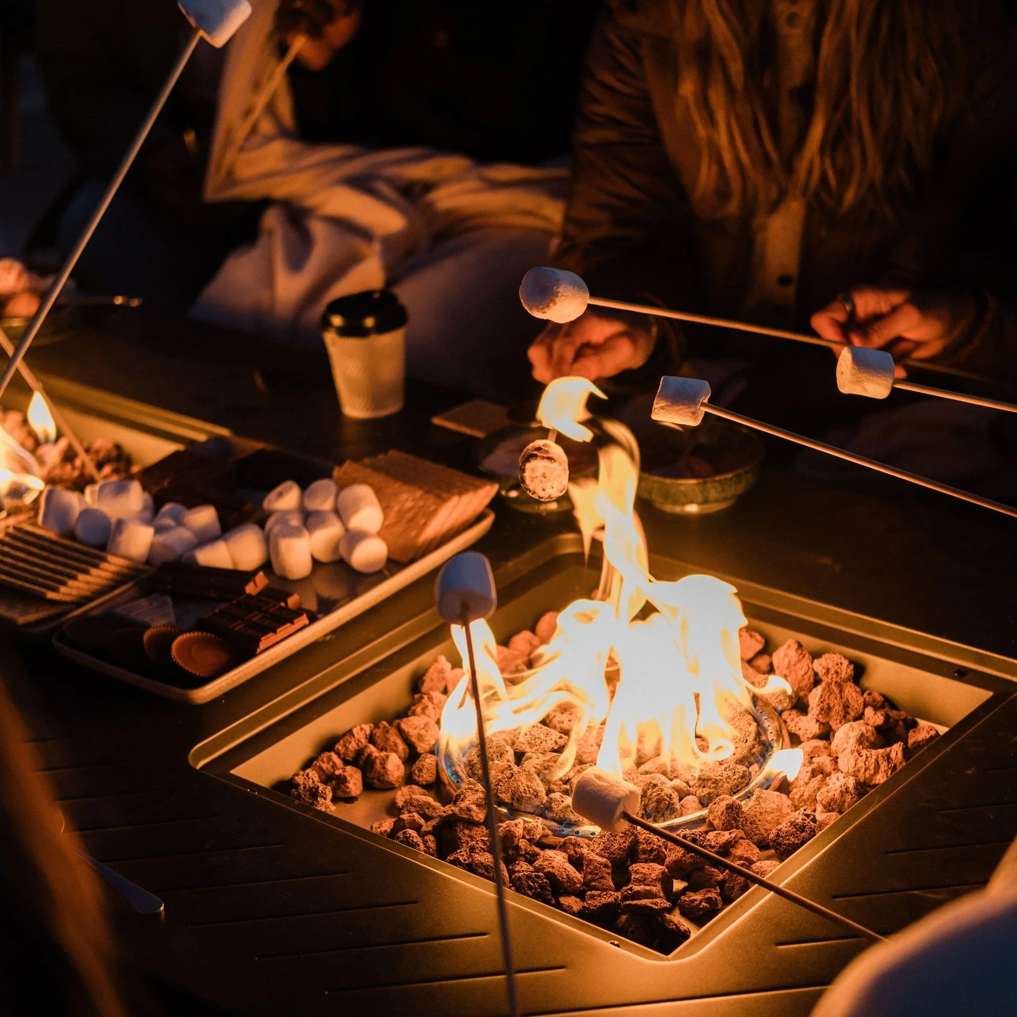 Champagne toasts to the bride-to-be and s’mores under the stars of the Moab desert