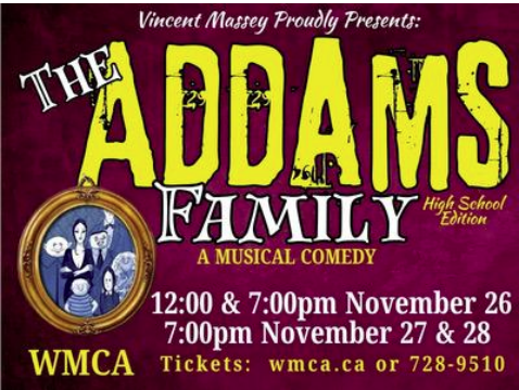 Vincent Massey presents: The Addams Family Musical