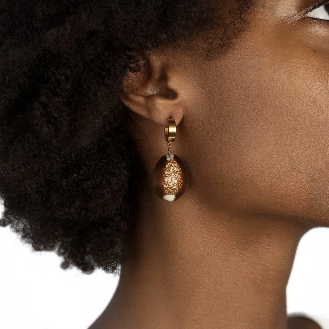 Cowrie Huggie Earrings - Hawaii Jewelry