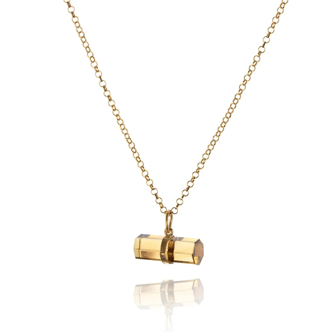 Citrine Charm Necklace - Hawaii Jewelry