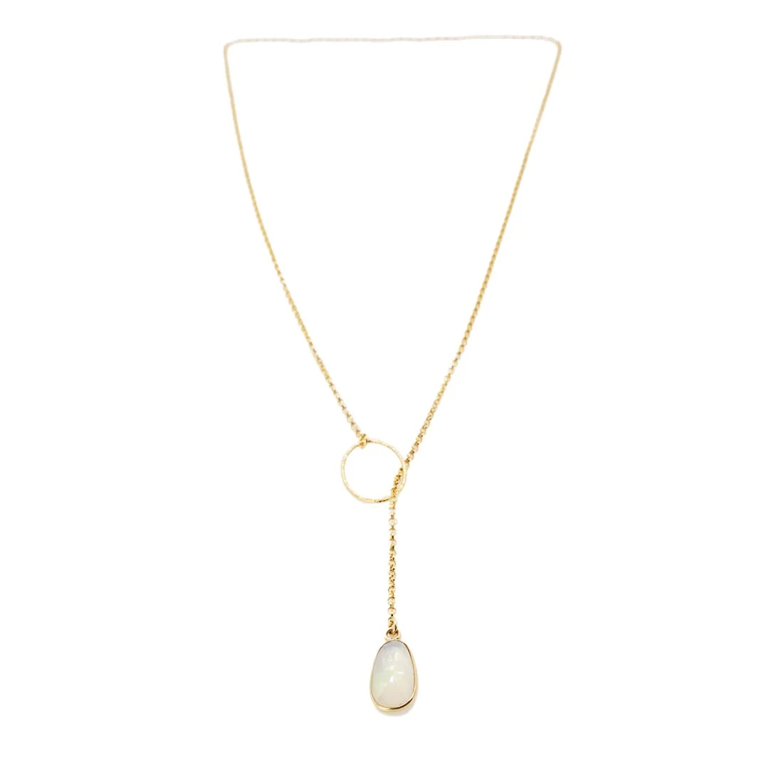 OPAL DROP CHAIN NECKLACE