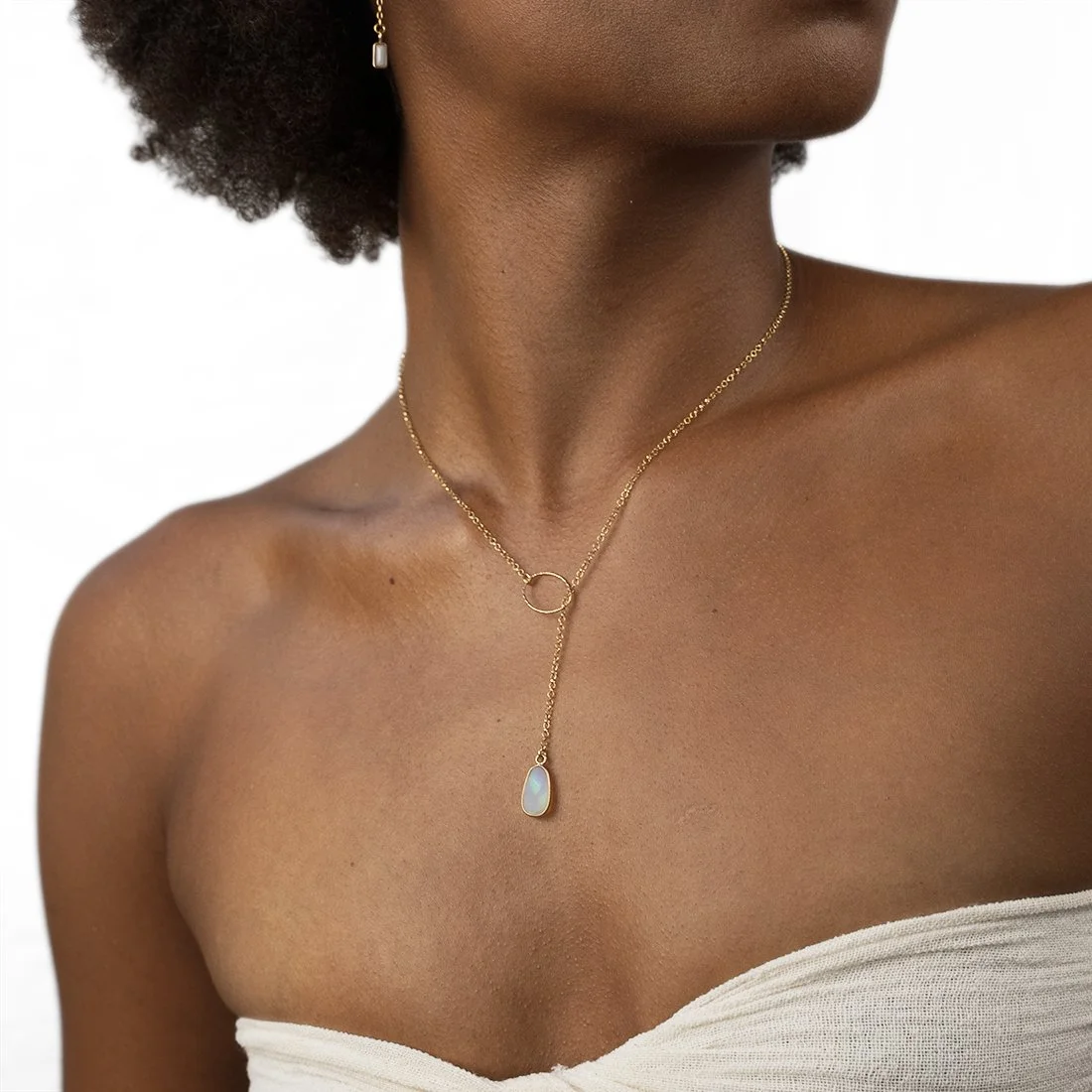 OPAL DROP CHAIN NECKLACE
