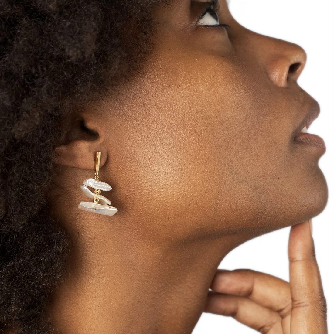 Biwa Pearl Stack Earrings - Hawaii Jewelry