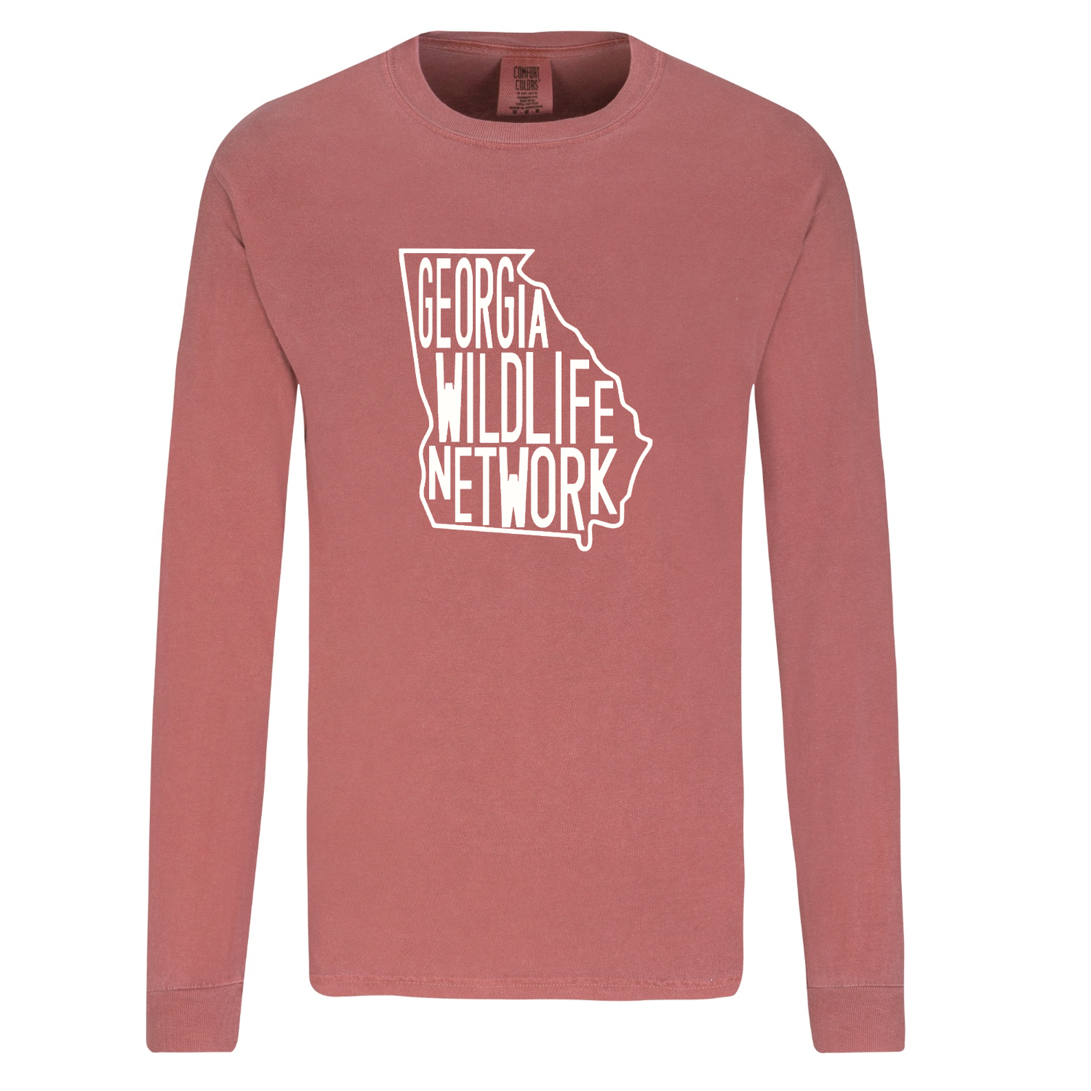 GWN logo Comfort Colors long sleeved t-shirt, Brick color