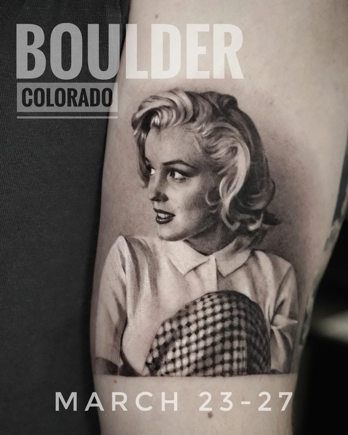 BOULDER, March 23-27
Booking link is in bio! Please mention that your request is for Colorado 
See you soon!
#tattoo #guestspot #coloradotattoo #microrealism #portraittattoo