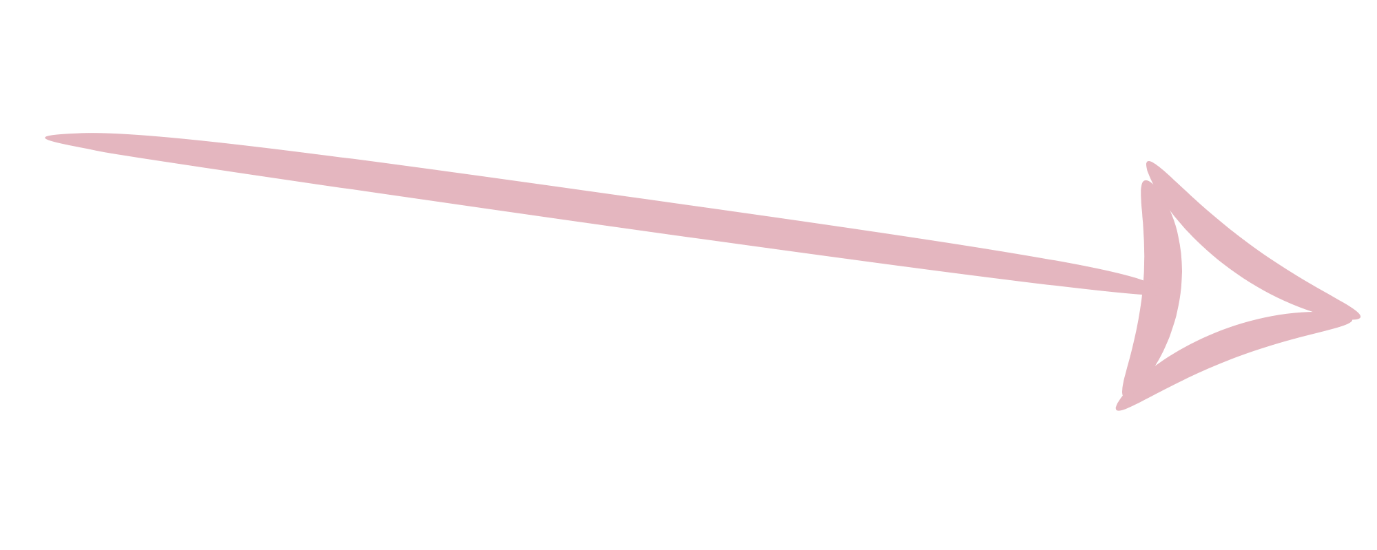 Pink arrow pointing to the right, with a loop in the shape of a triangle.