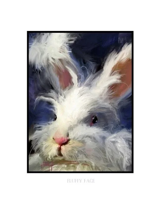 Fluffy Face Bunny Rabbit Art Print