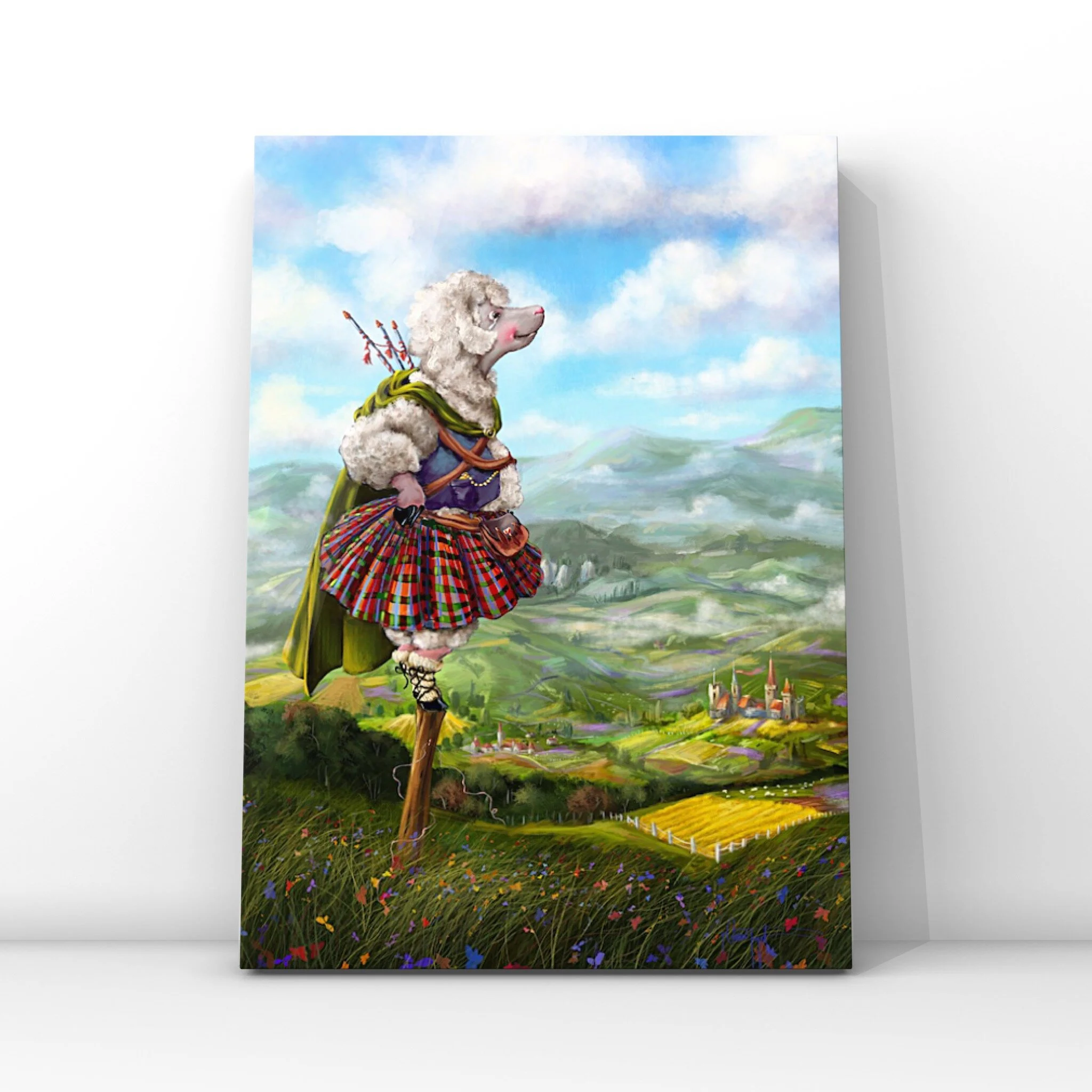 Homecoming Highlander Sheep Giclée Canvas