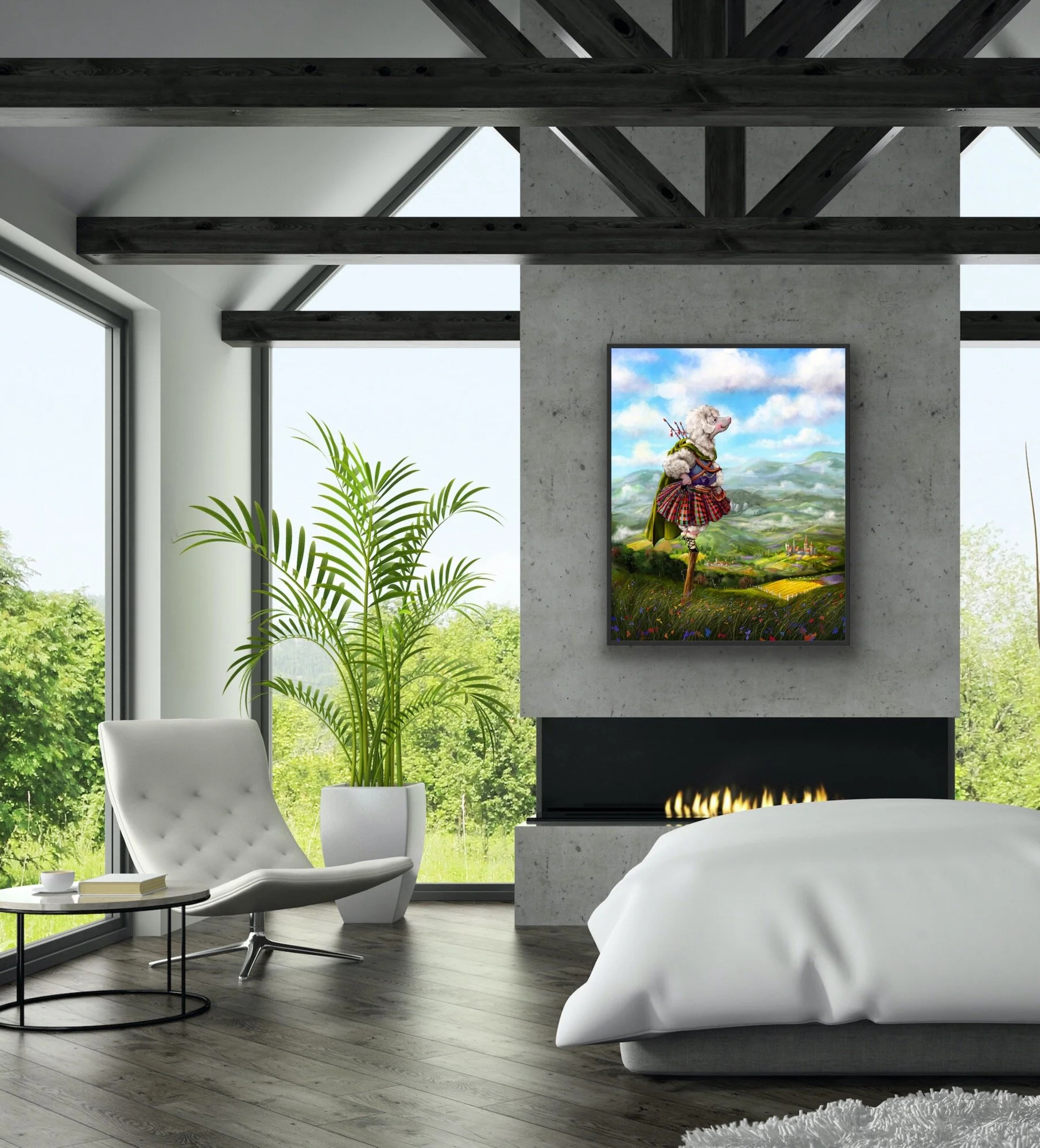 Homecoming Highlander Sheep Giclée Home décor