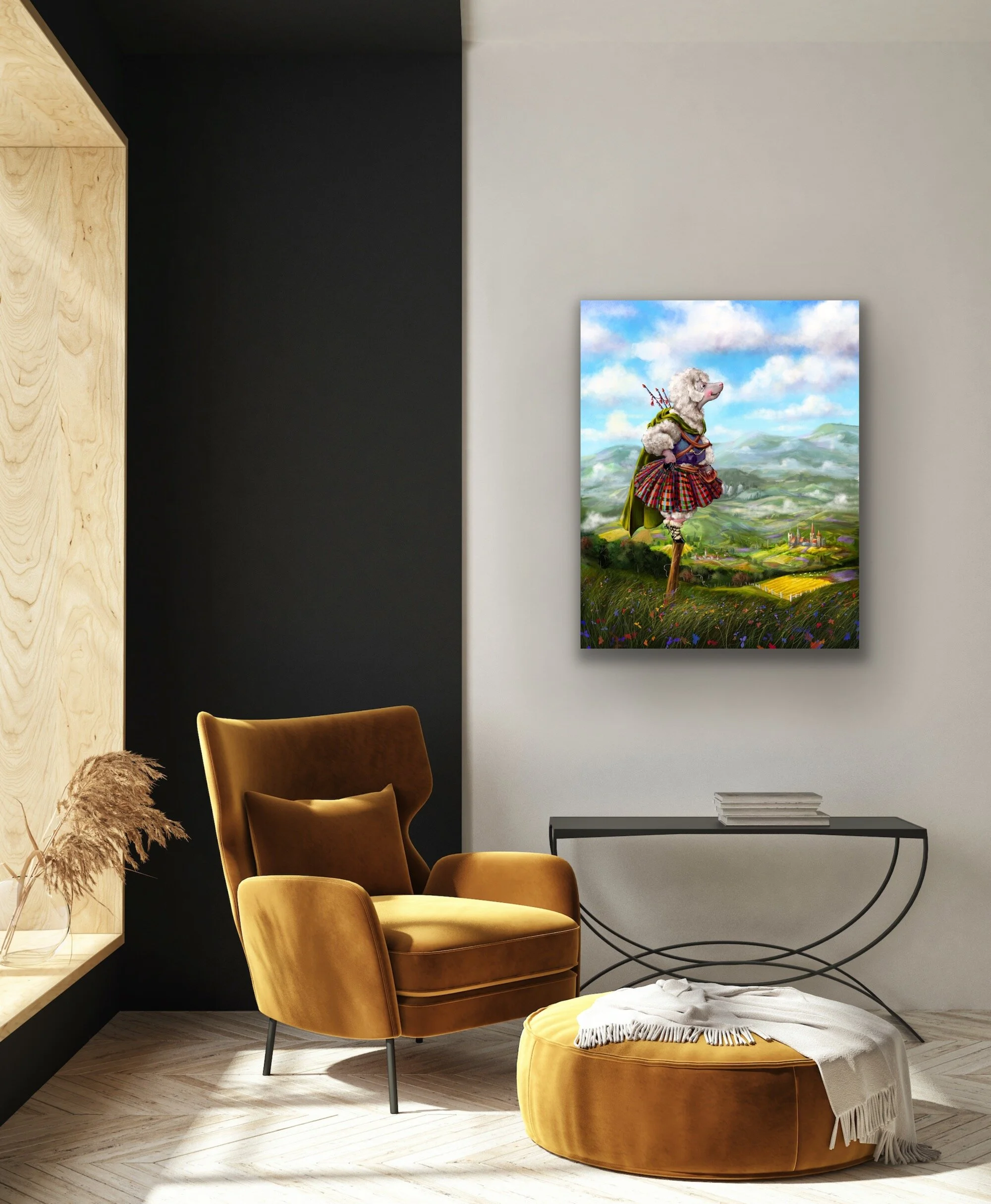 Homecoming Highlander Sheep Giclée Hospital décor