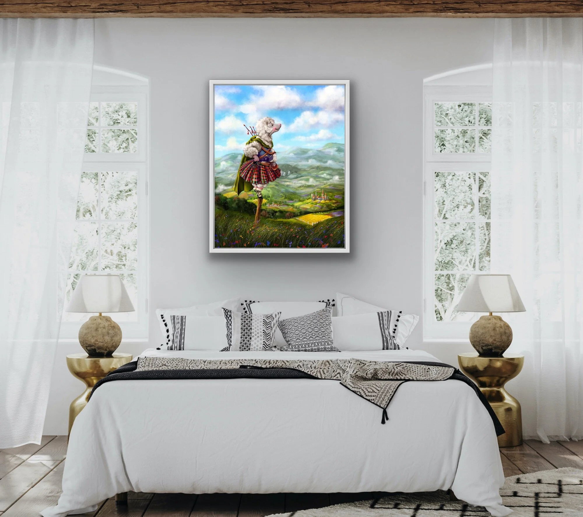 Homecoming Highlander Sheep Giclée Bedroom Art