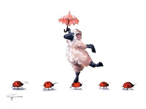 Baaalancing Act Sheep Incognito Art Print