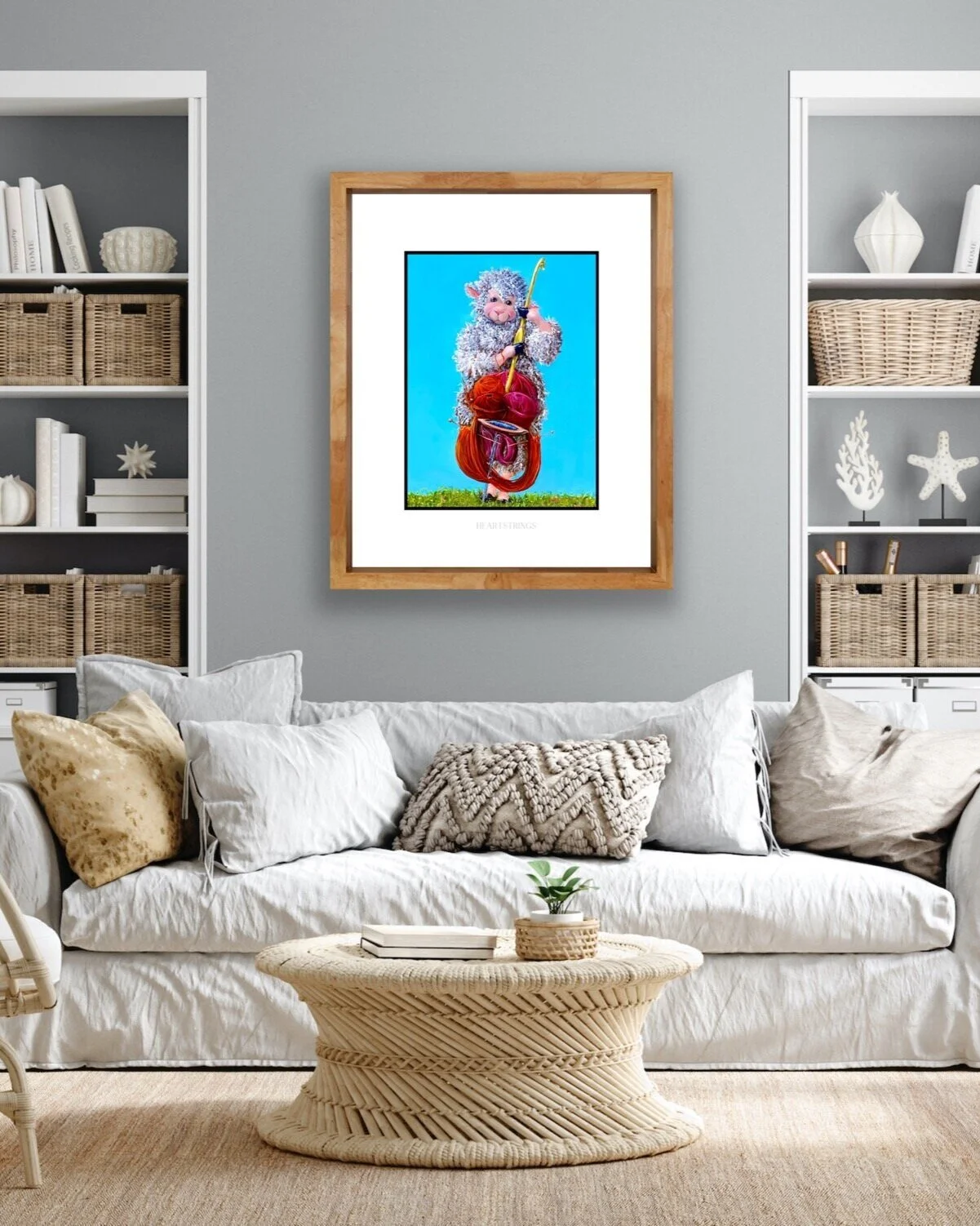 Cello Art Heartstrings Knitting Print Paper