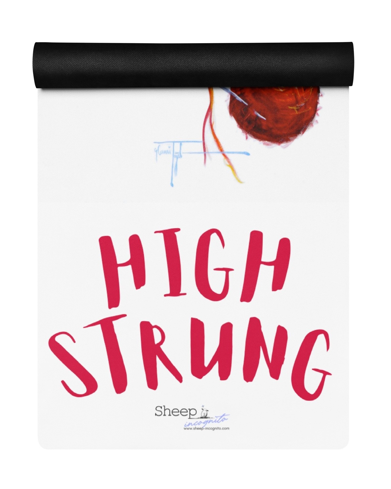 High Strung Sheep Incognito Yoga Mat Text