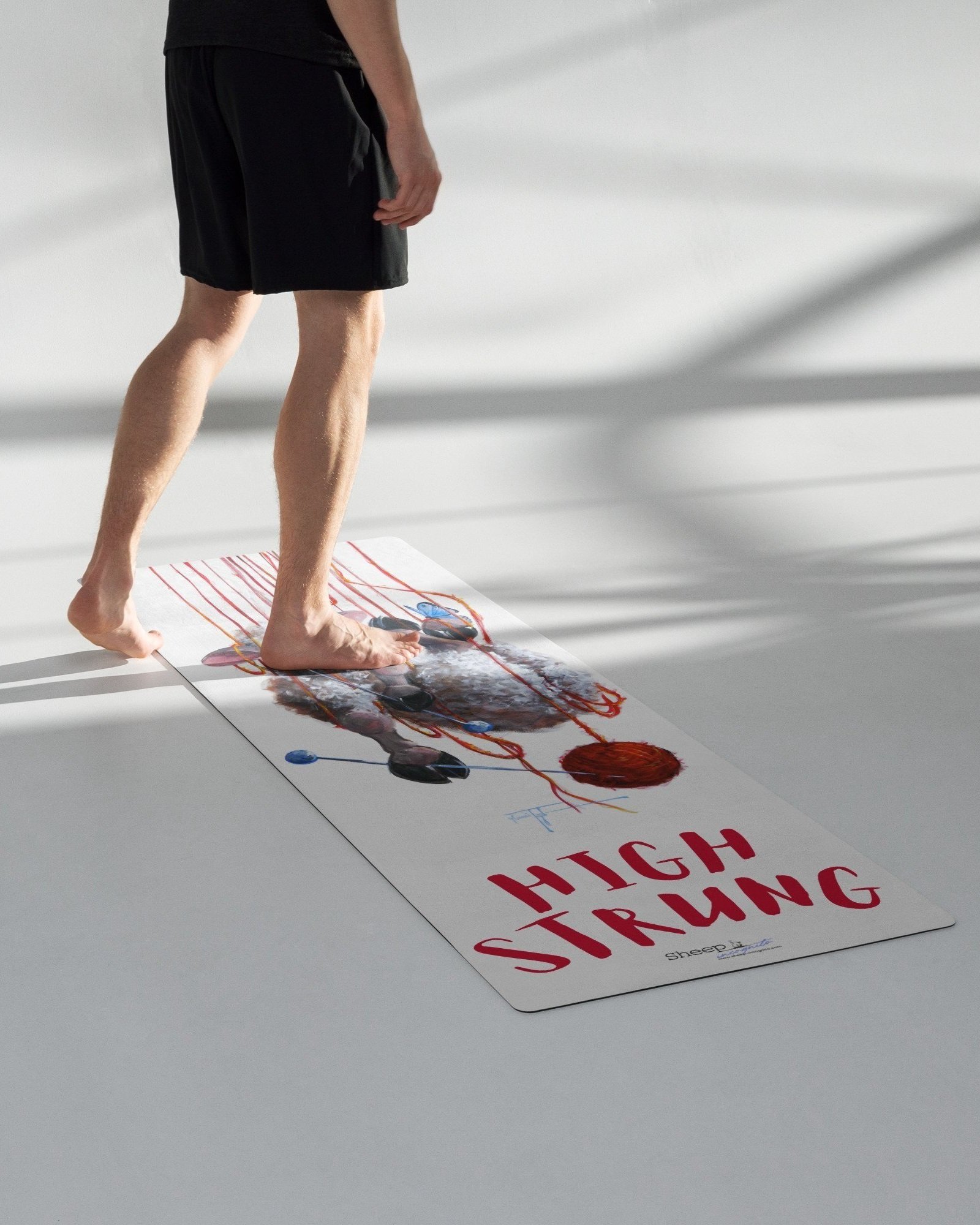 High Strung Knitting Sheep Yoga Mat