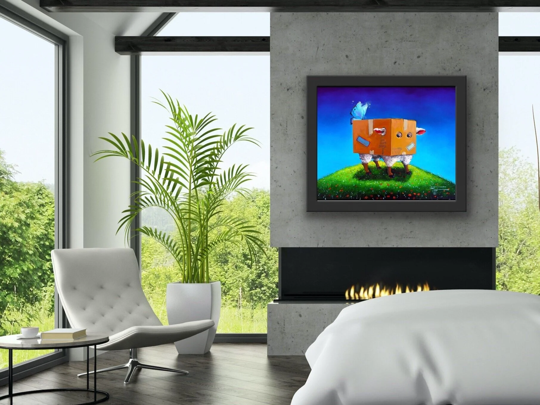 Thinking Outside the Box Sheep Wall Art