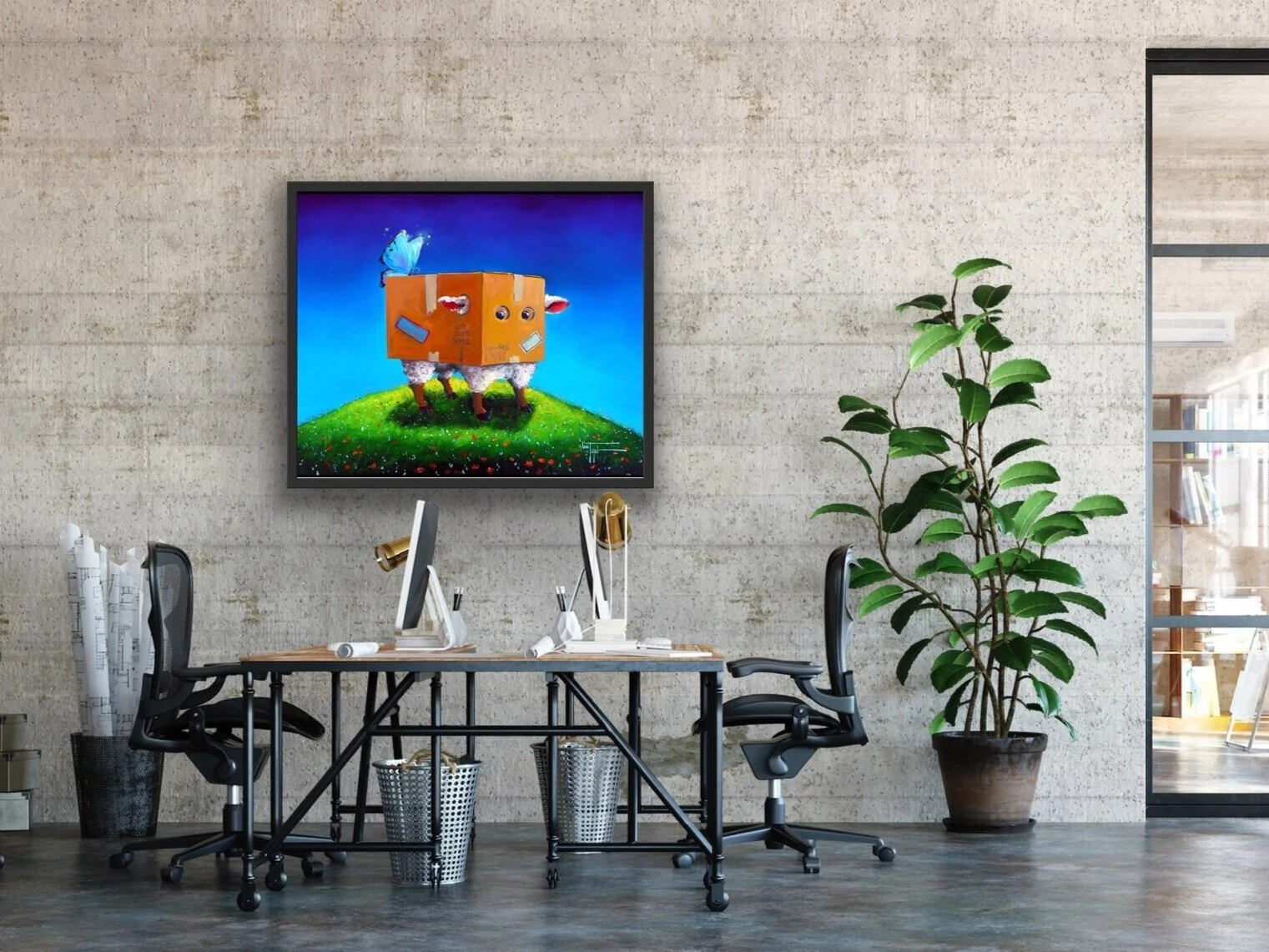 Thinking Outside the Box Office Wall Art