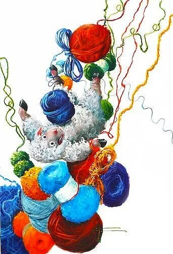 Awoolanche Knitting Fiber Art