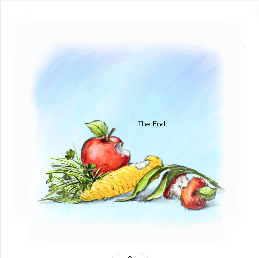 Healthy Food End Page from Baaahnaby Book
