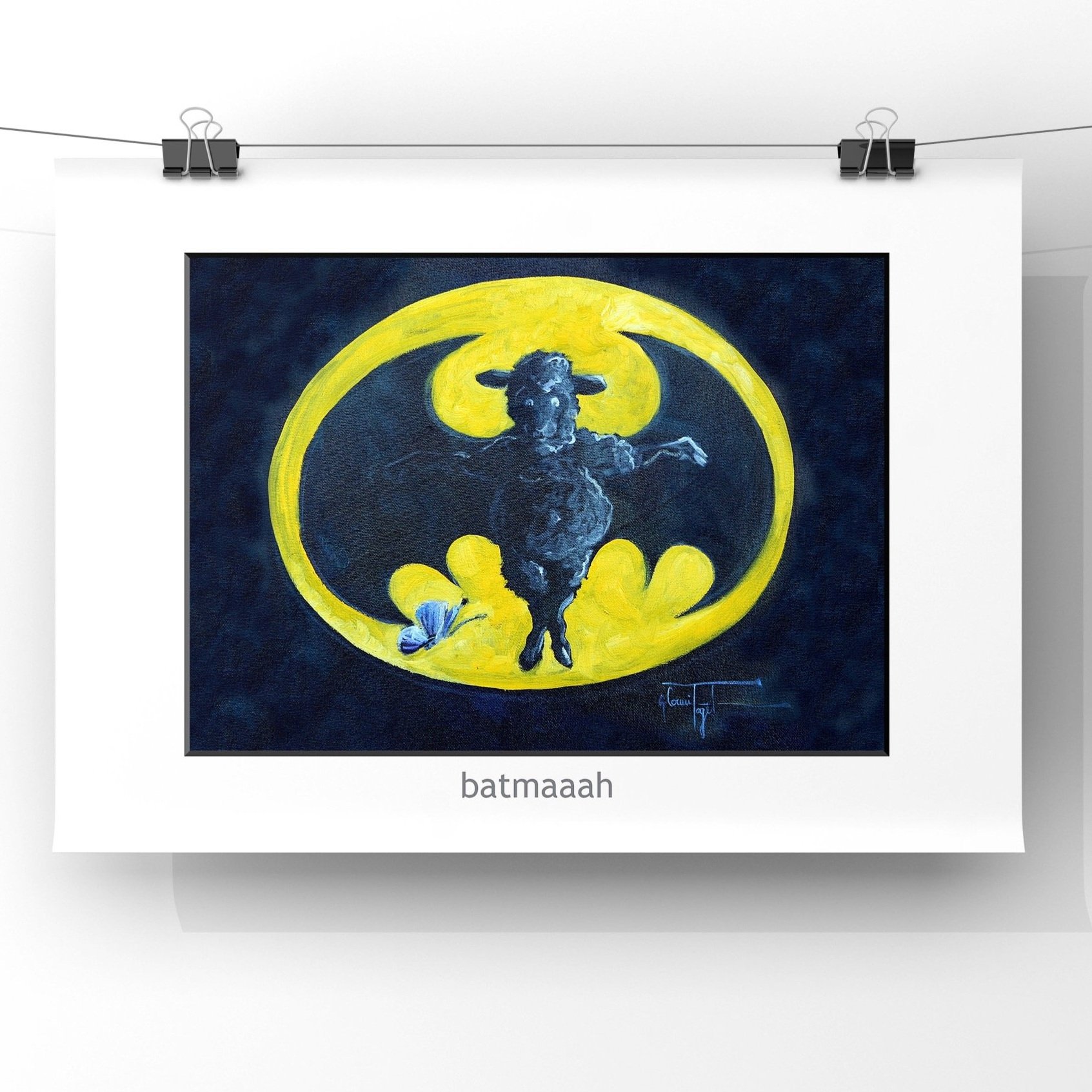 sheep incognito batmah art print