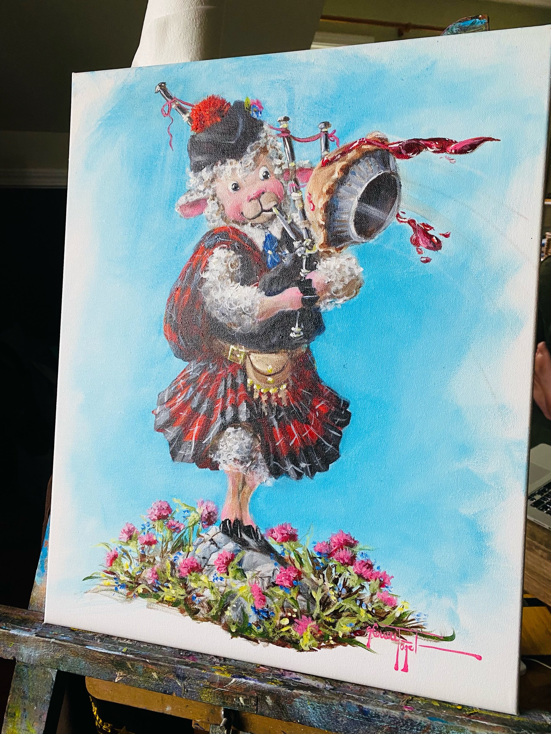 Pied Piper Original Painting Side view