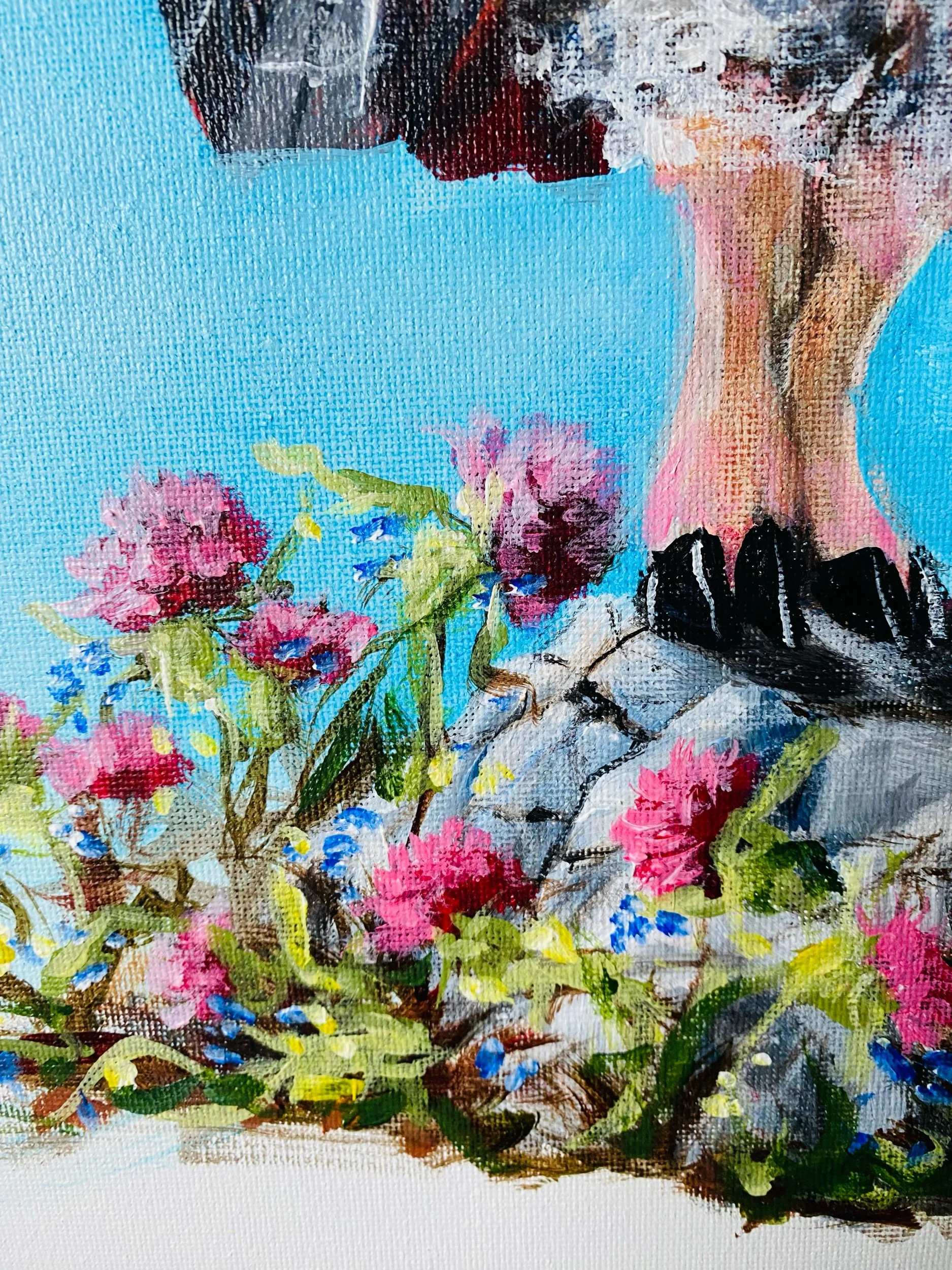 Sheep Feet and Thistles Closeup