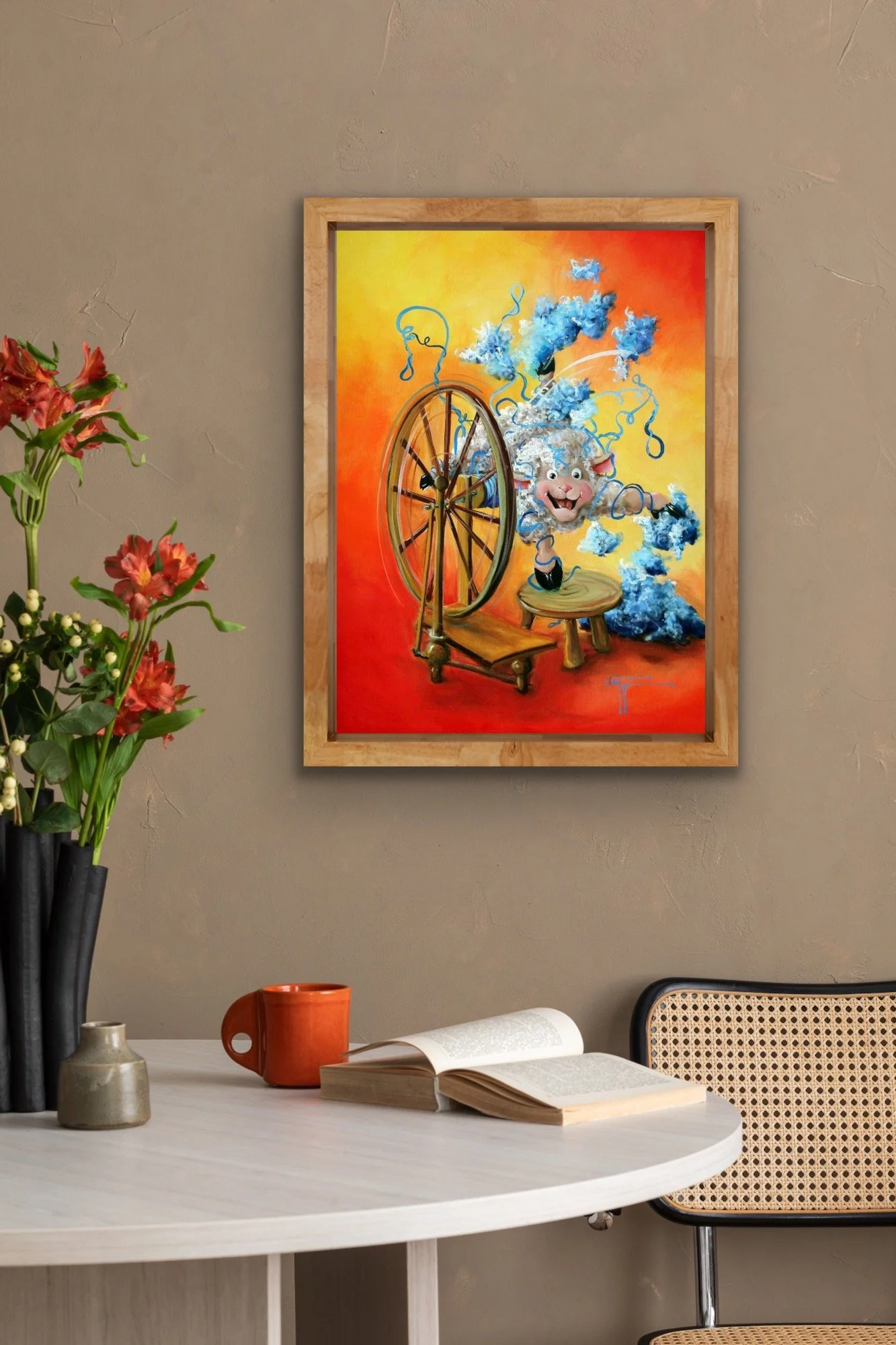 Spinning Out of Control Canvas Embellished