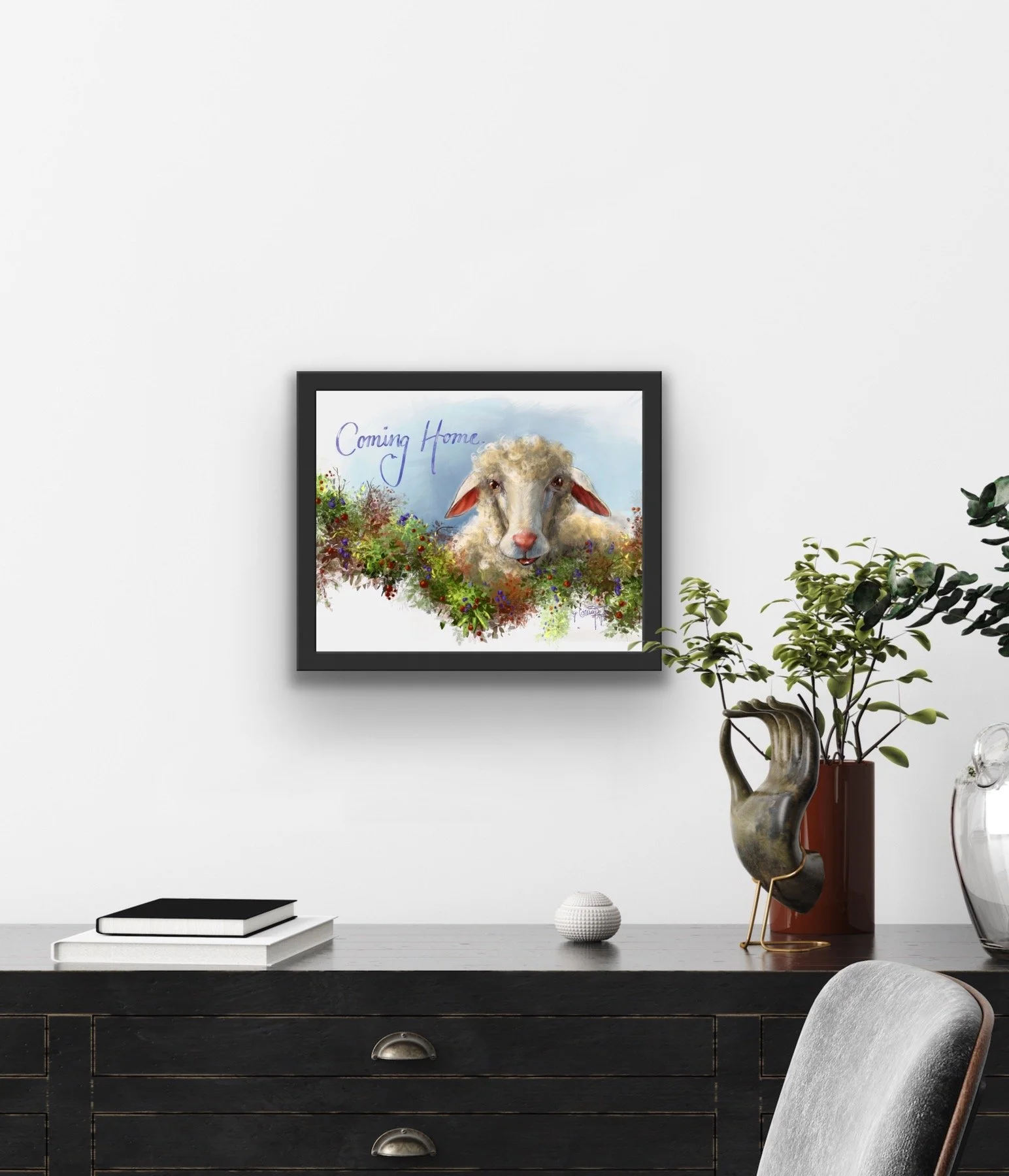 Lost Sheep Coming Home - Recovery Art Print