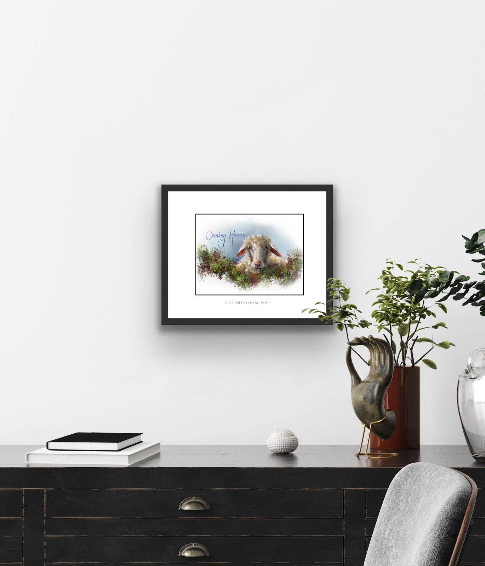Lost Sheep Coming Home - Inspirational Print