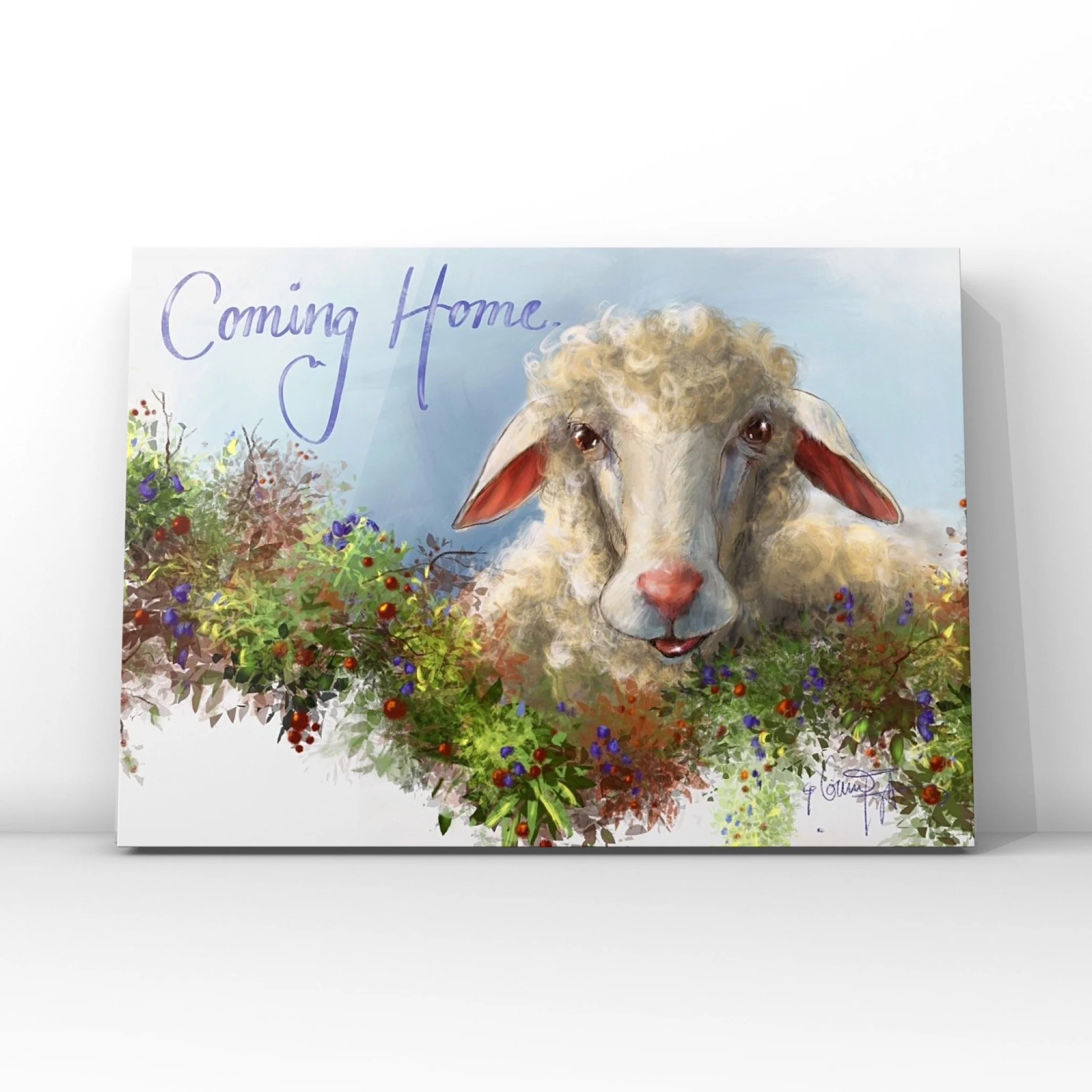 Lost Sheep Coming Home - Faith Canvas Print