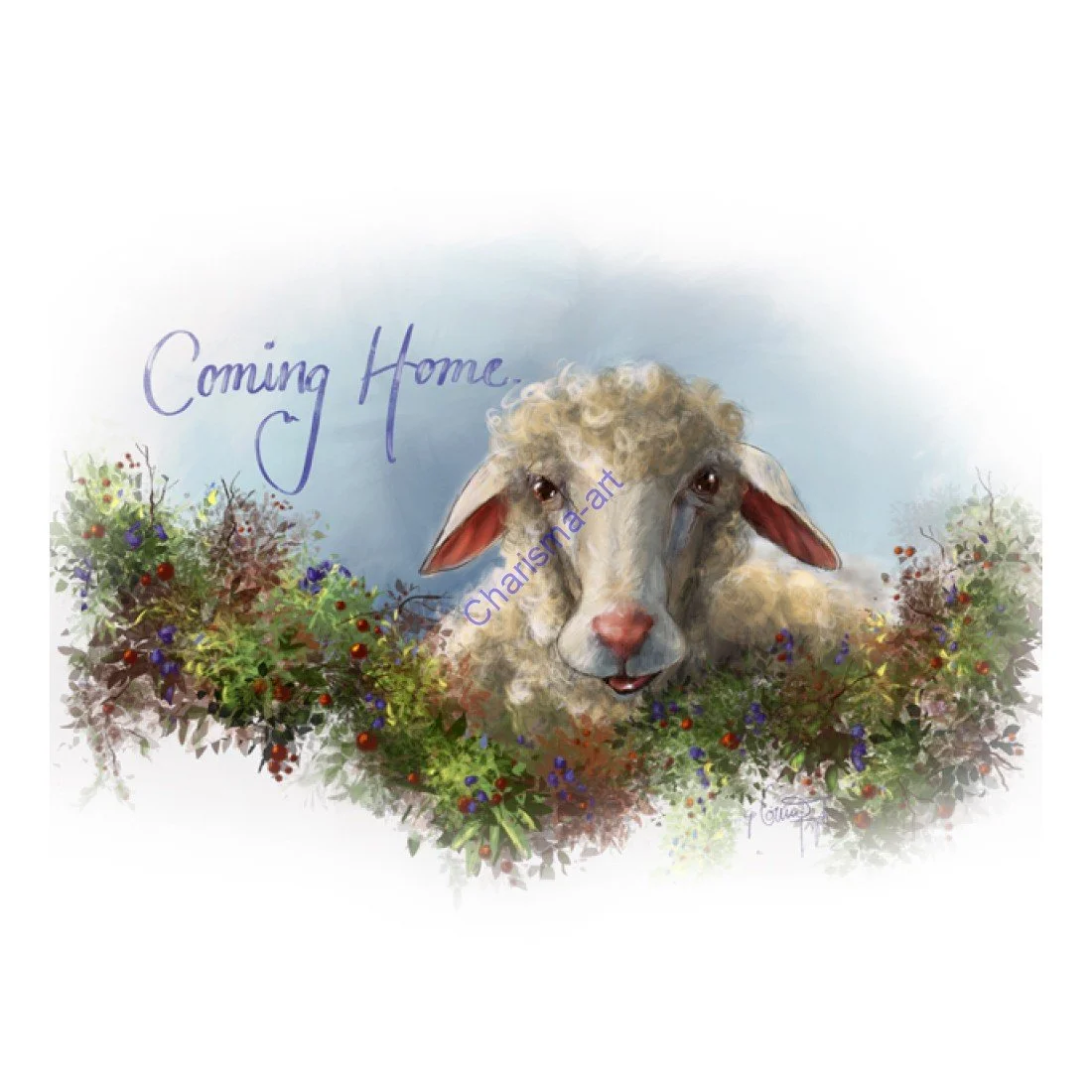 Lost Sheep Coming Home Print