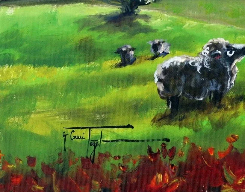 Evening Song Sheep Detail